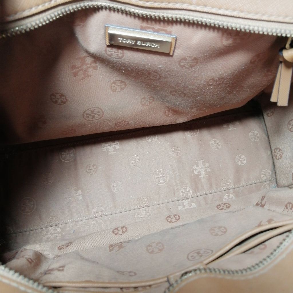 Tory Burch Tan Saffinao Leather Satchel 