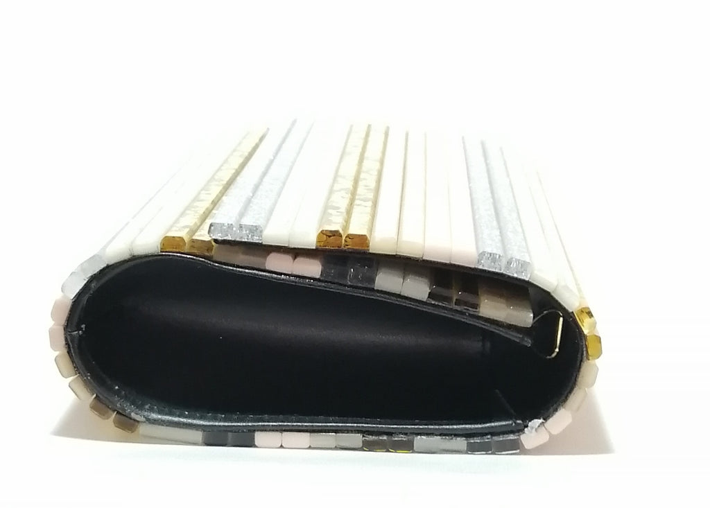 Kurt Geiger Metal Acrylic Nude Envelope Party Clutch 