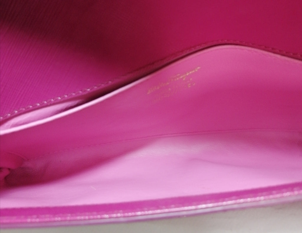 Salvatore Ferragamo Pink Leather Clutch