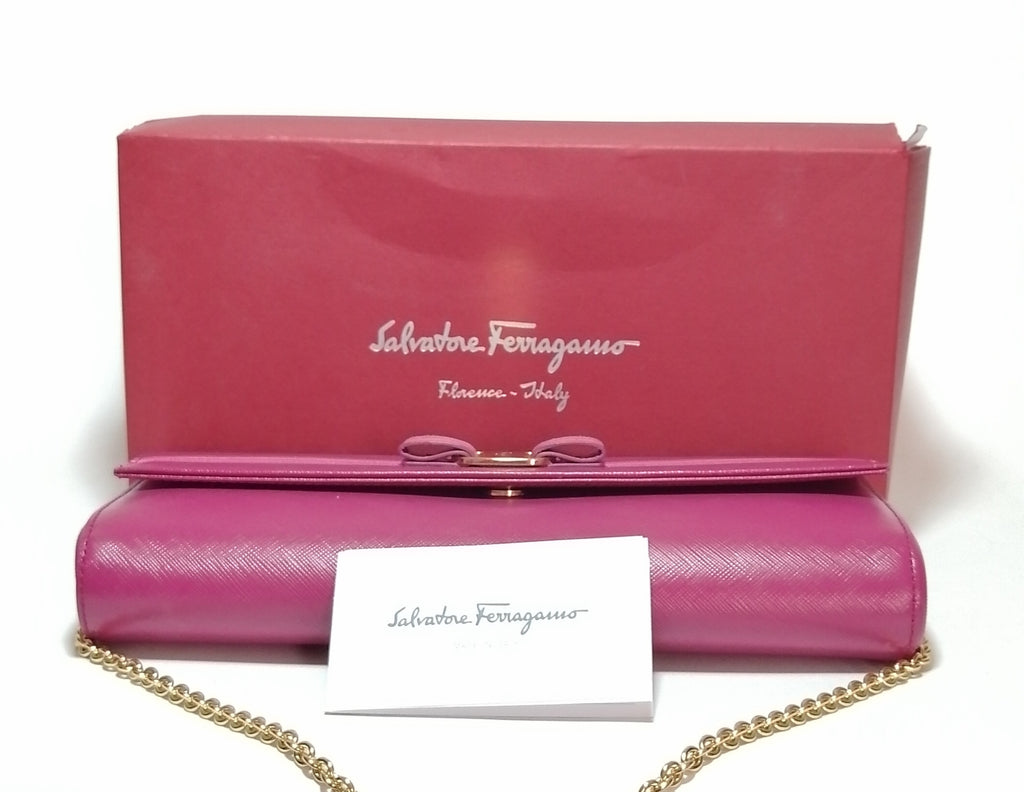 Salvatore Ferragamo Pink Leather Clutch