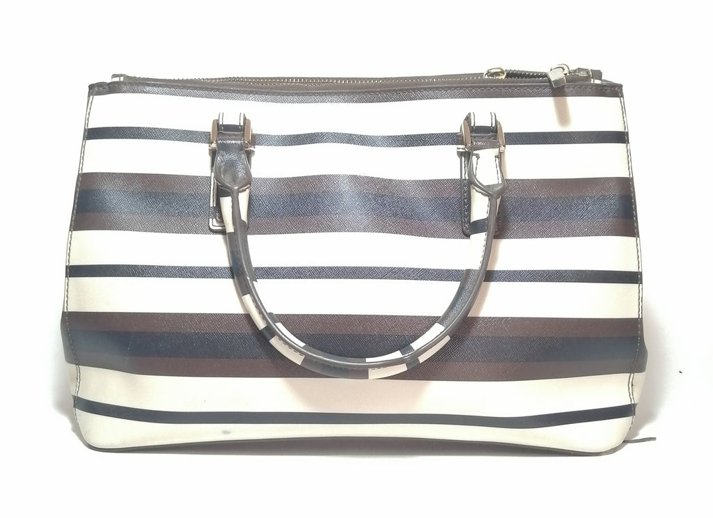 Tory Burch Striped Leather Robinson Satchel