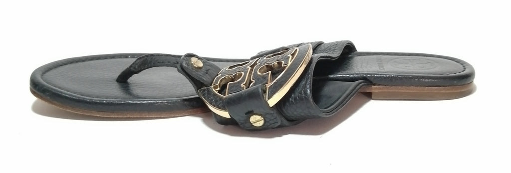 Tory Burch Black Leather 'Amanda' Sandals