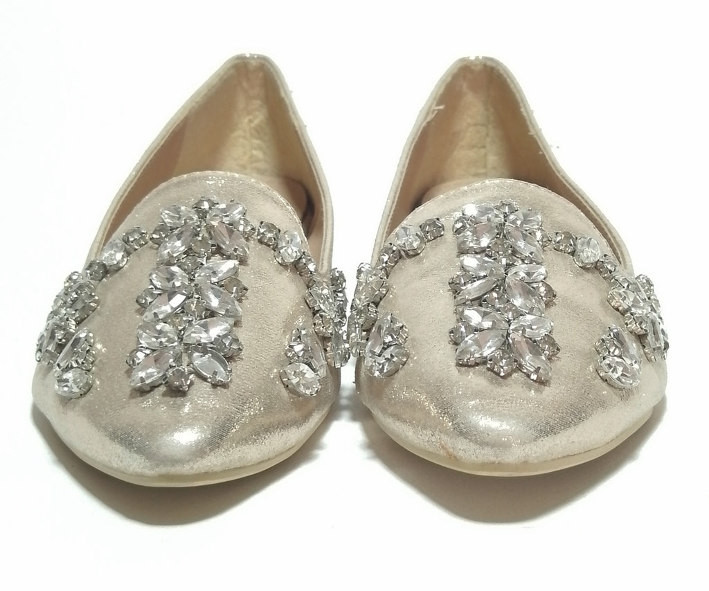 Iconic Gold Rhinestone Pointed Loafers