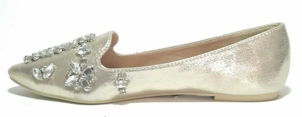 Iconic Gold Rhinestone Pointed Loafers