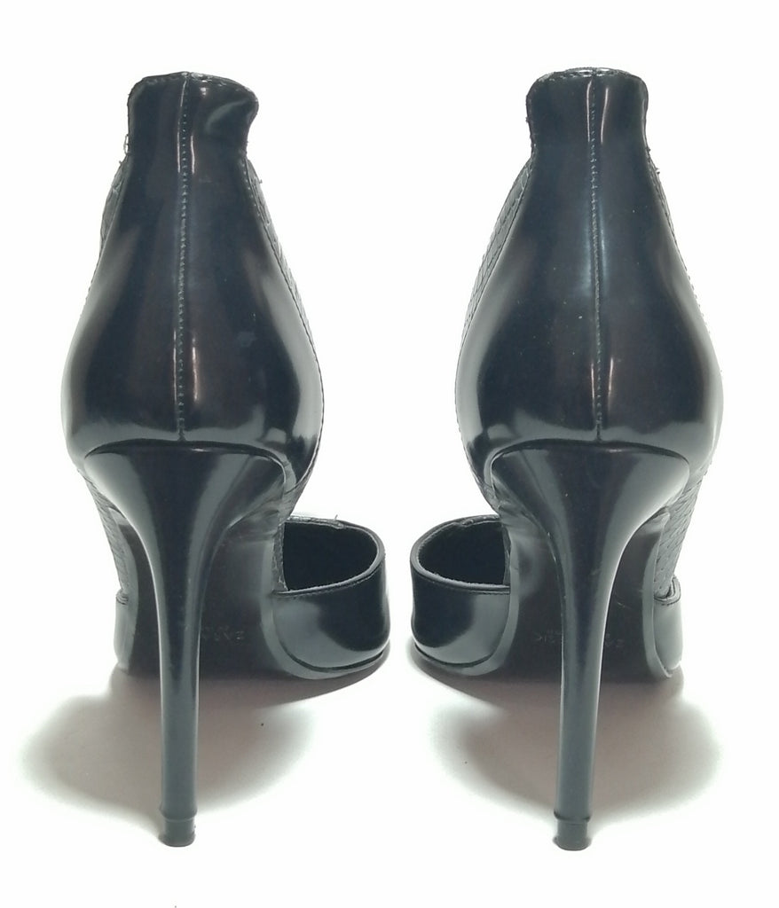 Zara Black & Grey Snakeskin Pointed Pumps