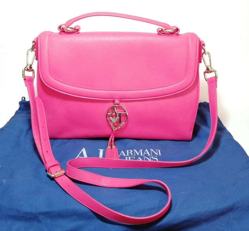 Armani Jeans Pink Tassel Satchel