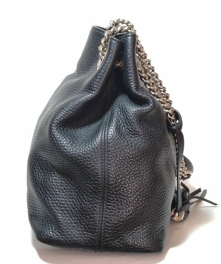 Gucci Black Leather Soho Chain Shoulder Bag