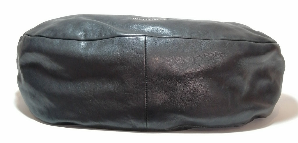 Jimmy Choo Black Leather 'Solar' Hobo Bag
