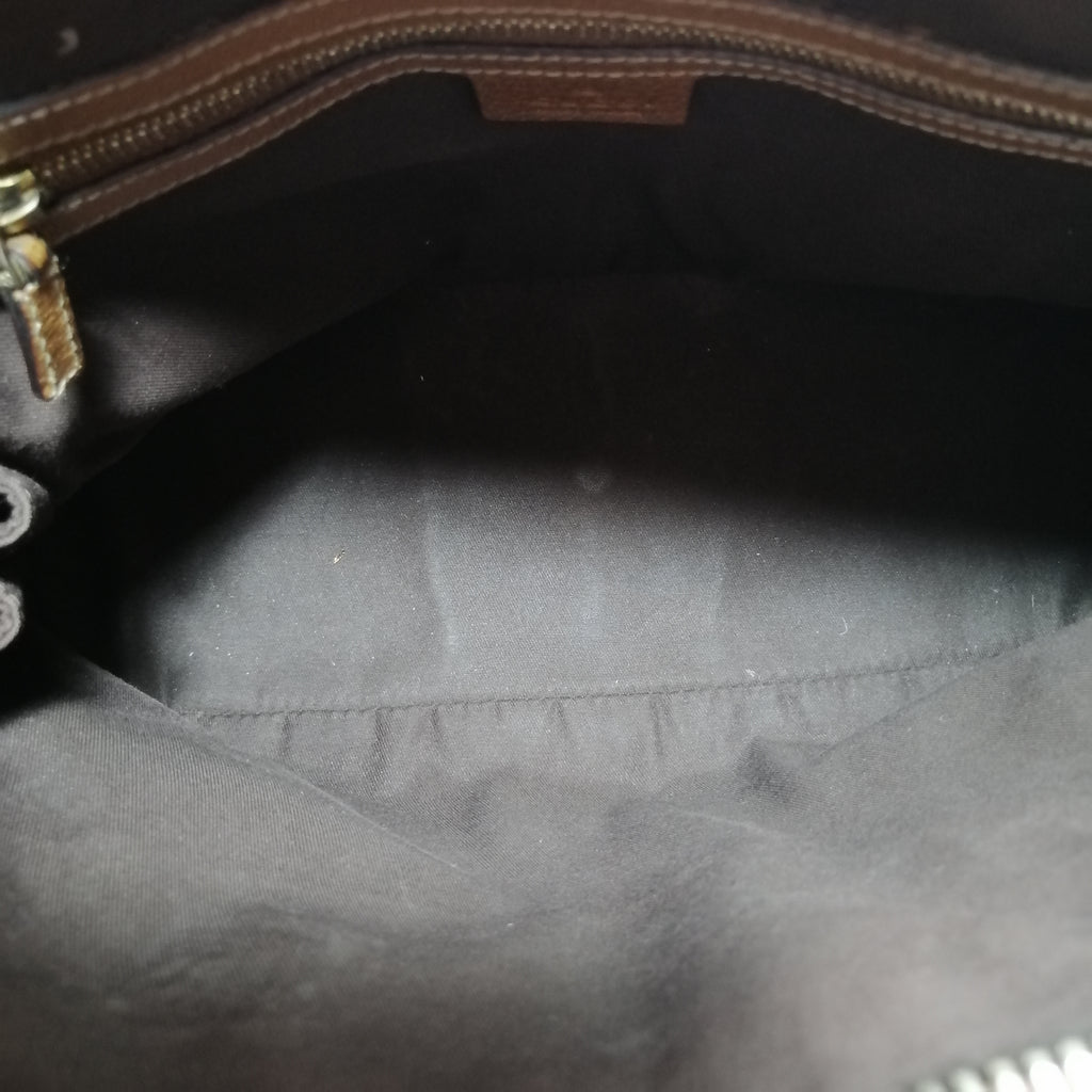 Gucci Ebony & Tan Monogram Tote