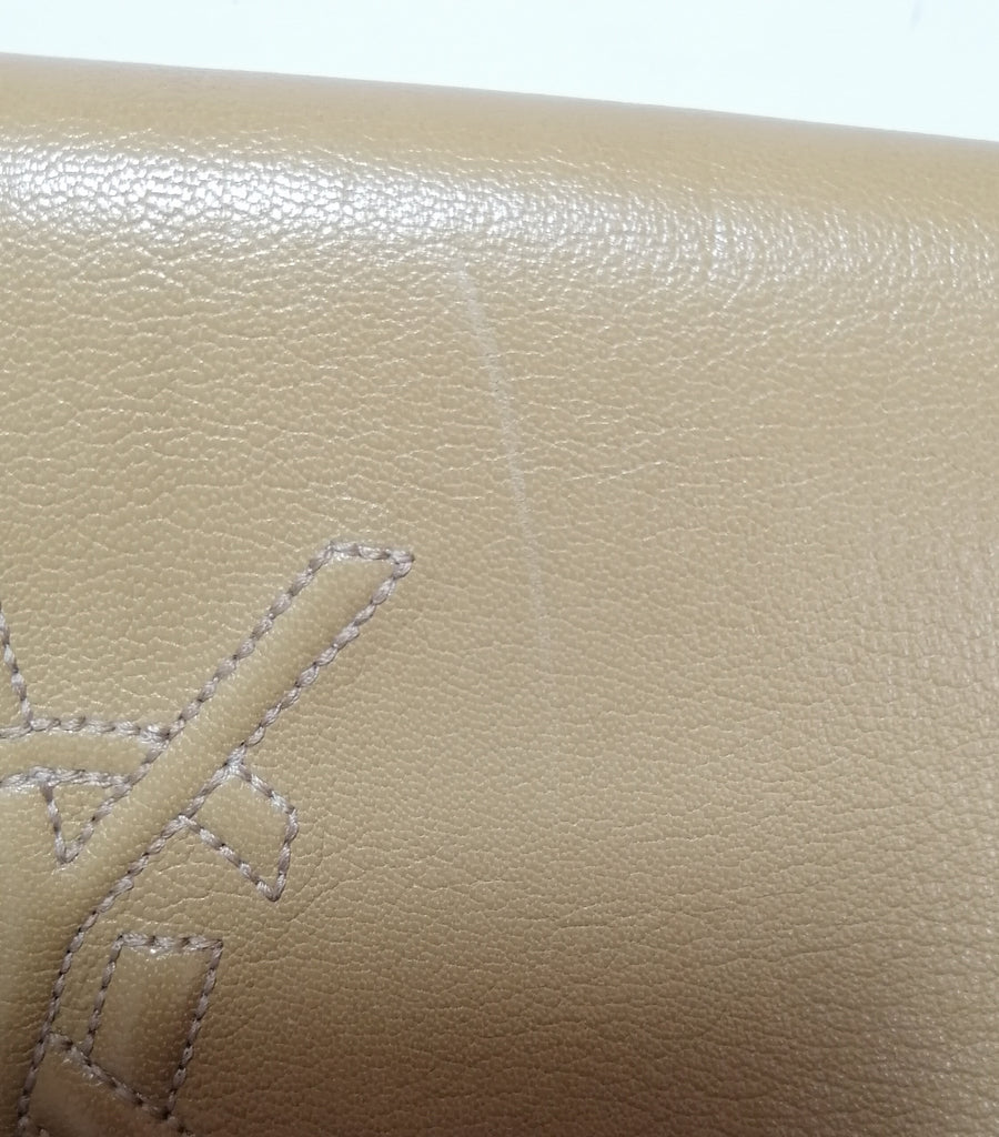 YSL Camel Leather Classic Clutch