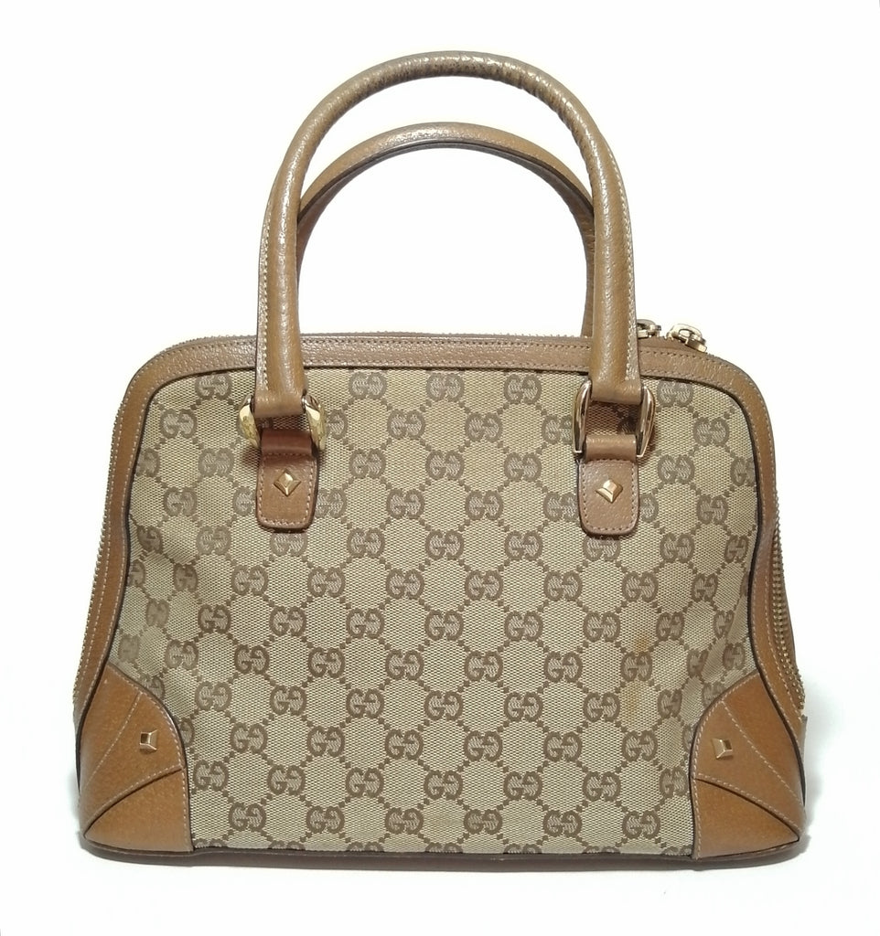 Gucci Ebony & Tan Monogram Tote