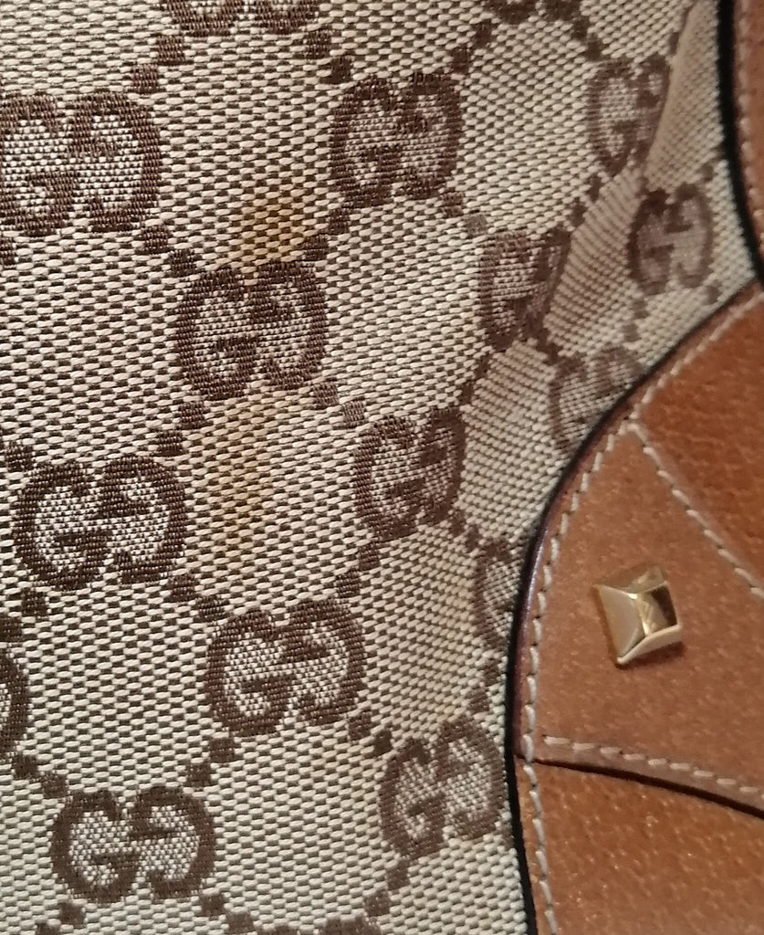 Gucci Ebony & Tan Monogram Tote
