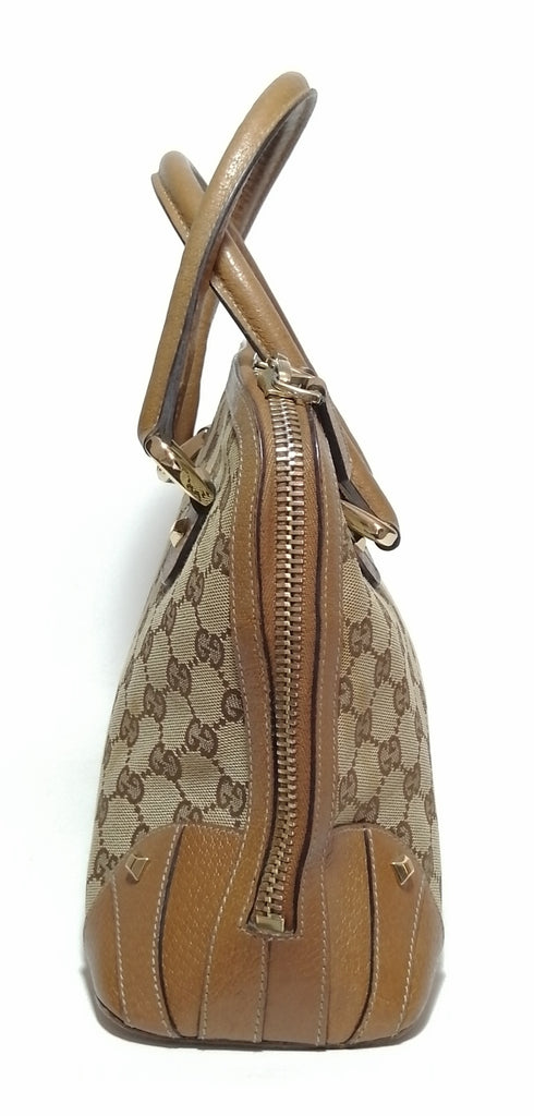 Gucci Ebony & Tan Monogram Tote