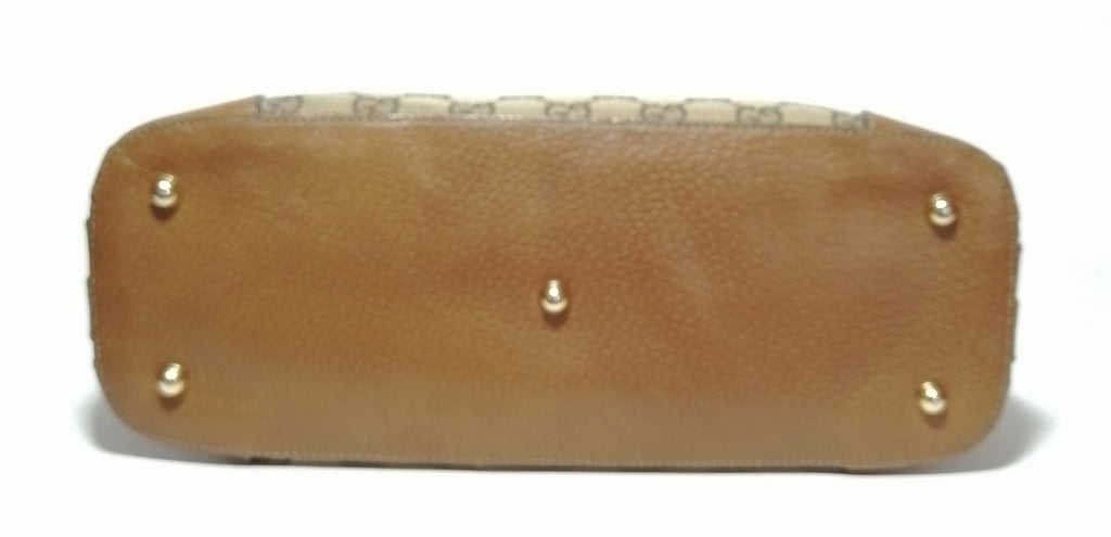 Gucci Ebony & Tan Monogram Tote