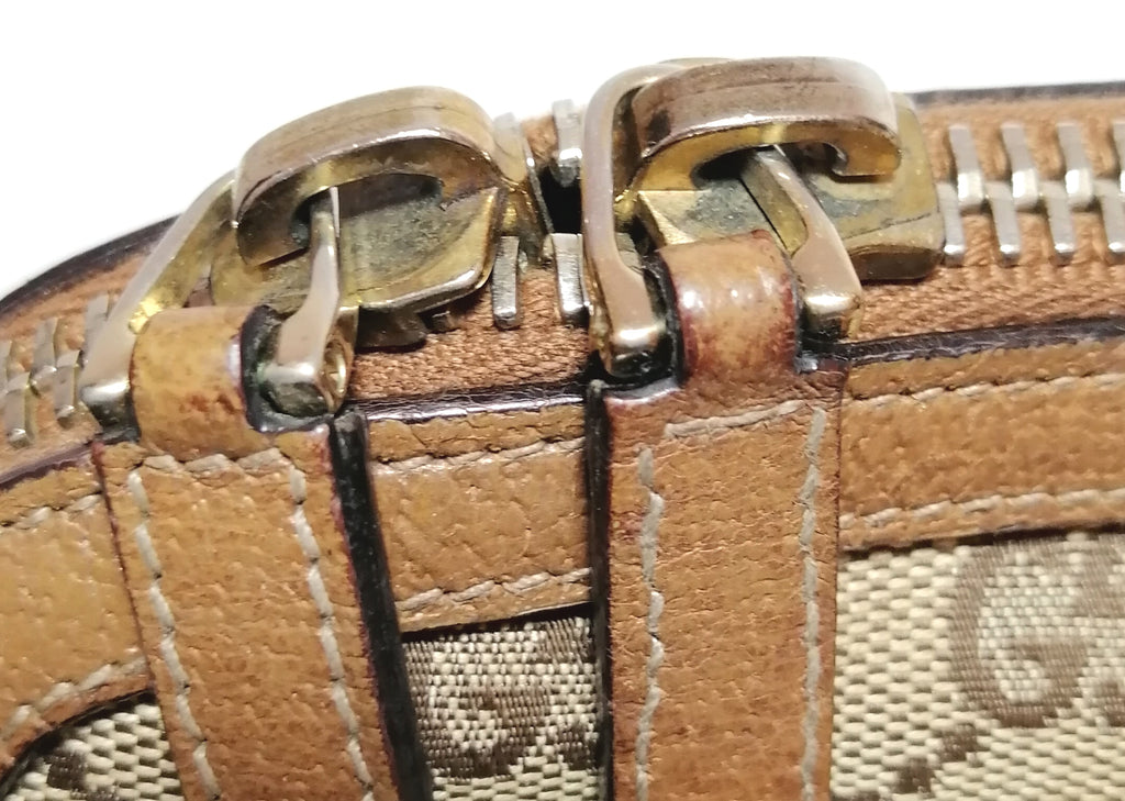 Gucci Ebony & Tan Monogram Tote