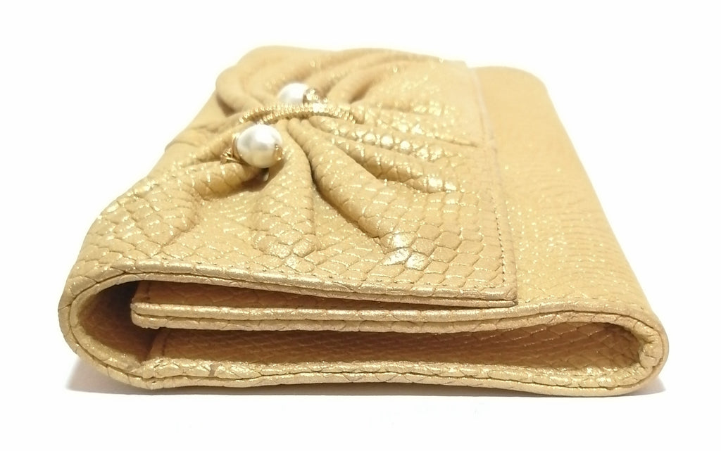 Nina Neri Gold Clutch