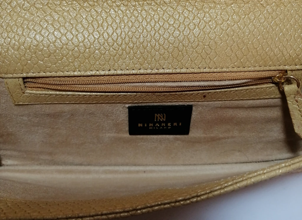 Nina Neri Gold Clutch