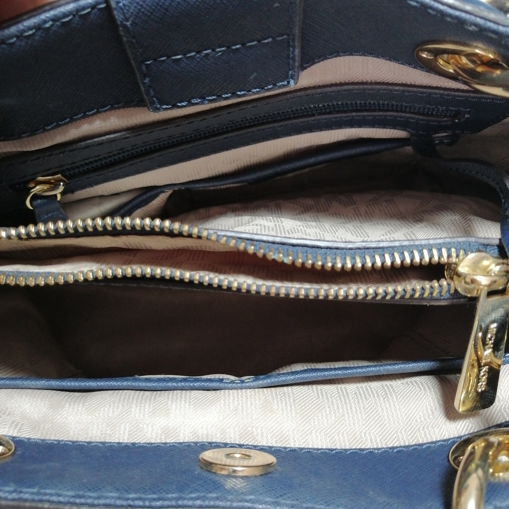 Michael Kors Small Navy Leather Cynthia Tote