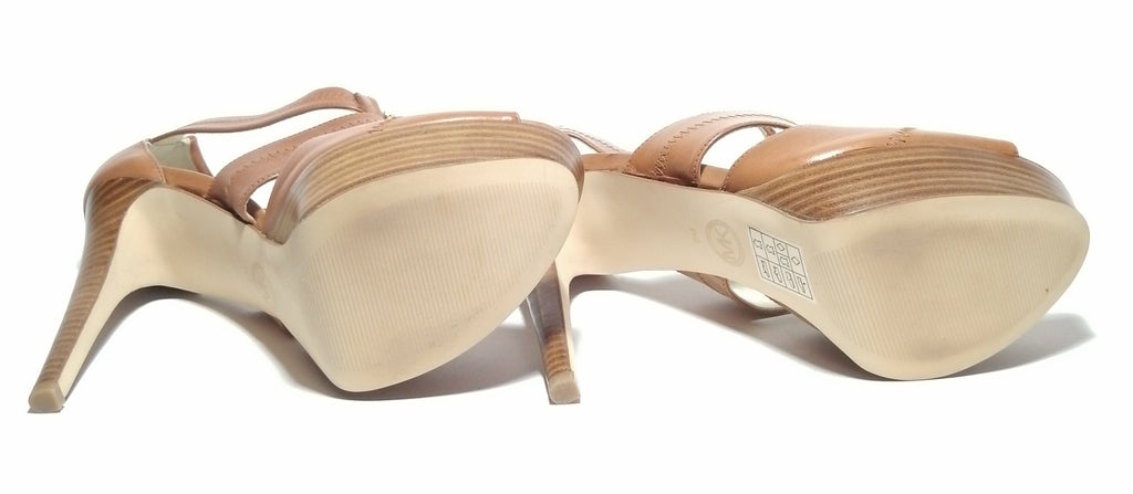 Michael Kors Tan Zip Berkley Heels