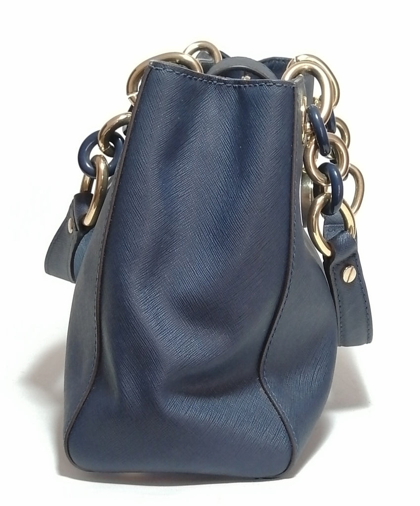 Michael Kors Small Navy Leather Cynthia Tote