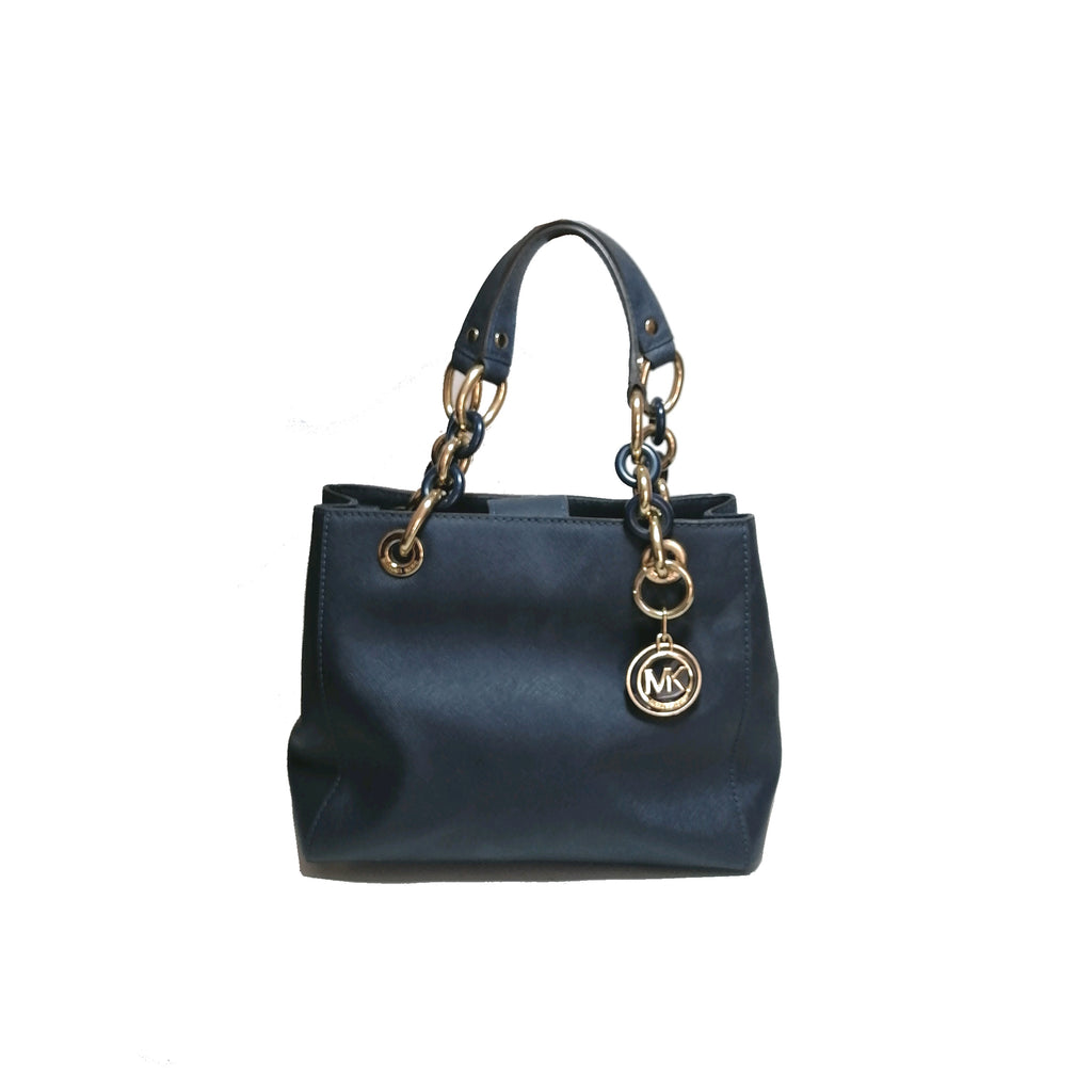 Michael Kors Small Navy Leather Cynthia Tote