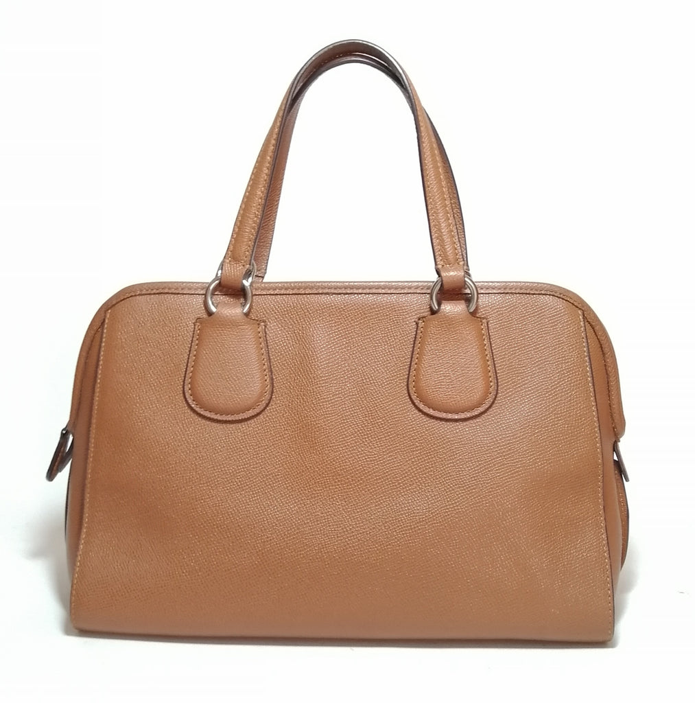 Coach Tan Pebbled Leather Satchel
