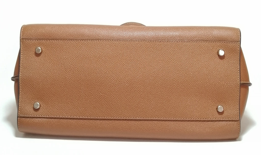 Coach Tan Pebbled Leather Satchel