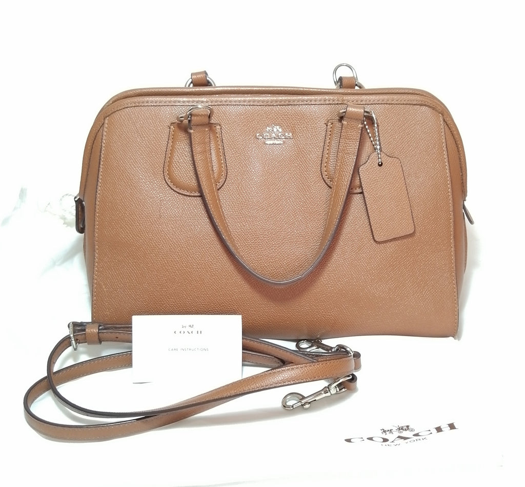 Coach Tan Pebbled Leather Satchel