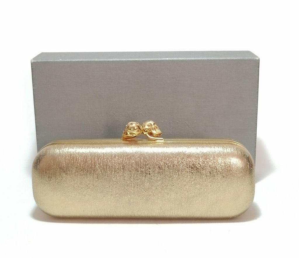 Alexander McQueen Leather Skull Clutch 