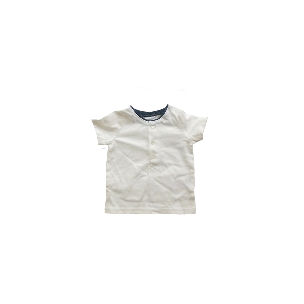 Mamas & Papas White T-Shirt (0 - 3 months)