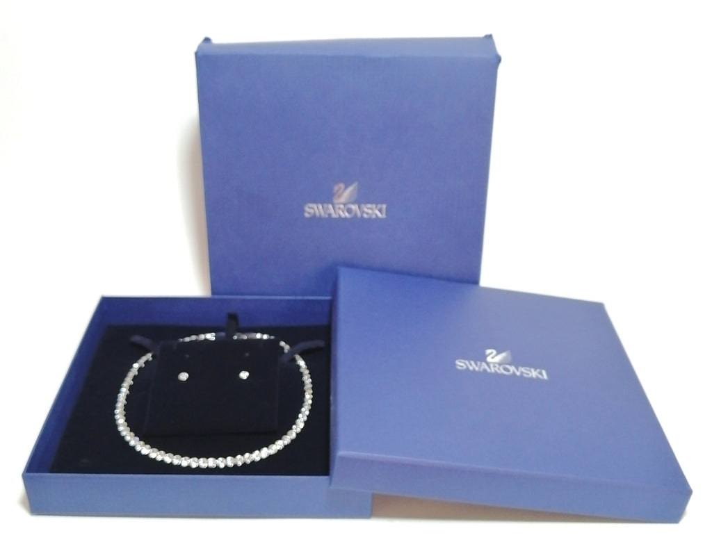 Swarovski 5007747 White Rhodium Crystal Tennis Set