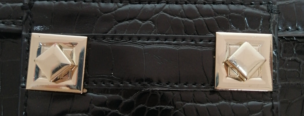 ZARA Black Croc Print Cross Body Bag 