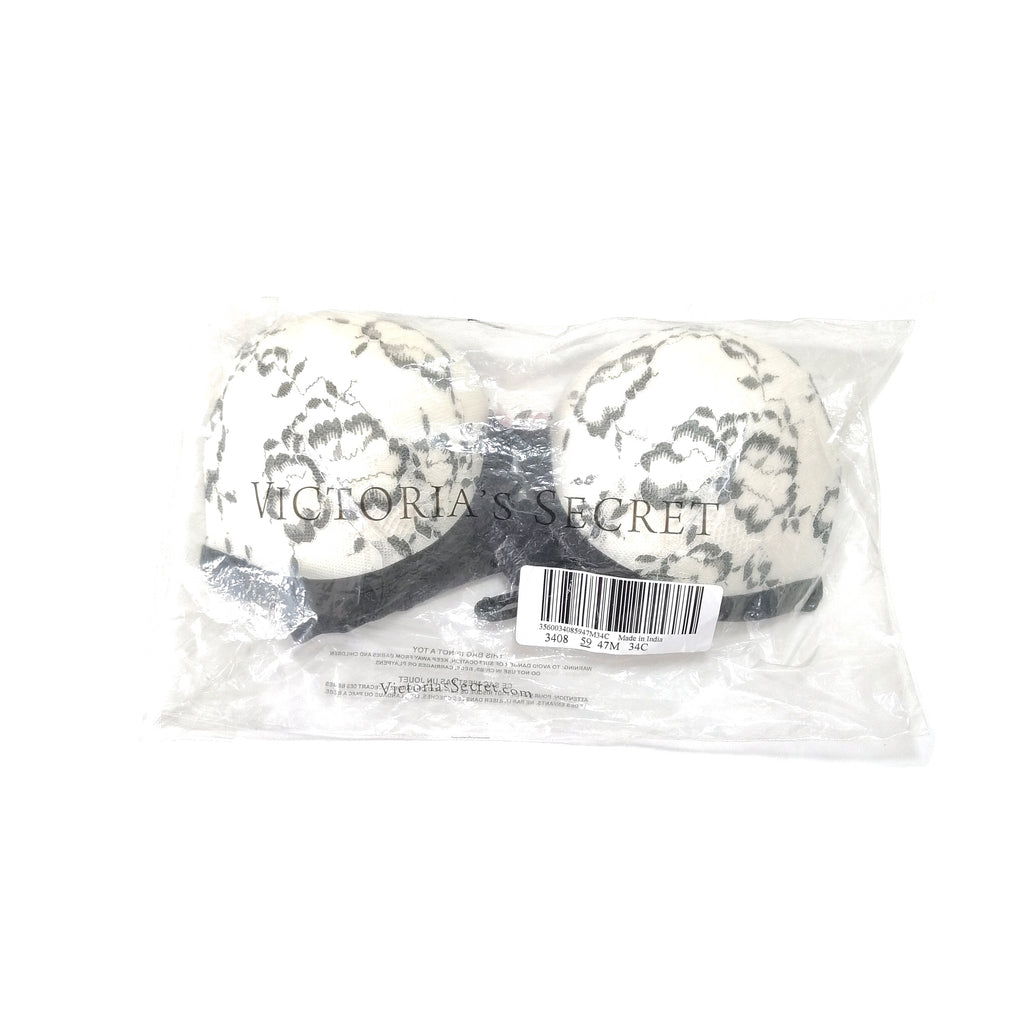 Victoria's Secret Black & White Lace Bra