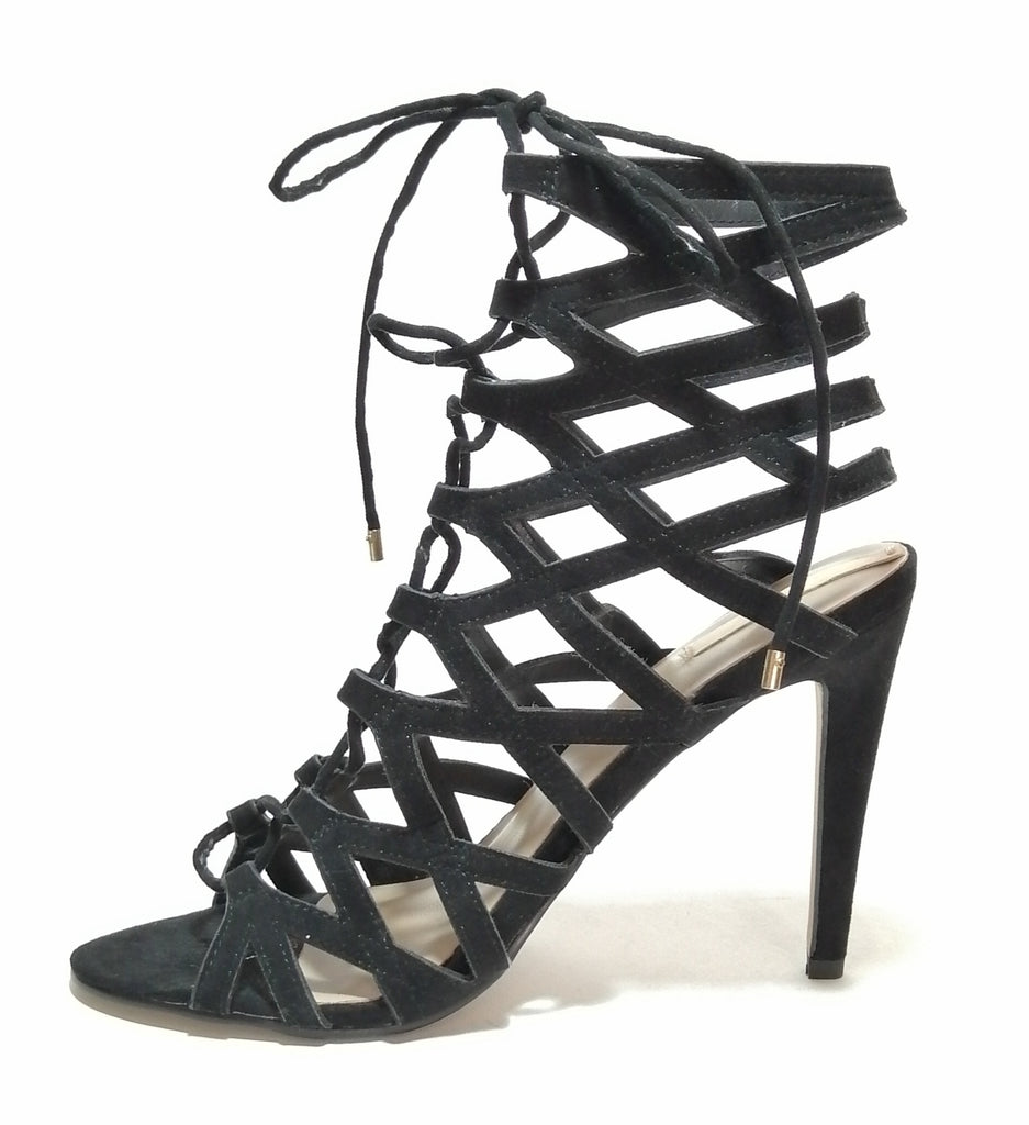 Aldo Suede Black Lace up heels