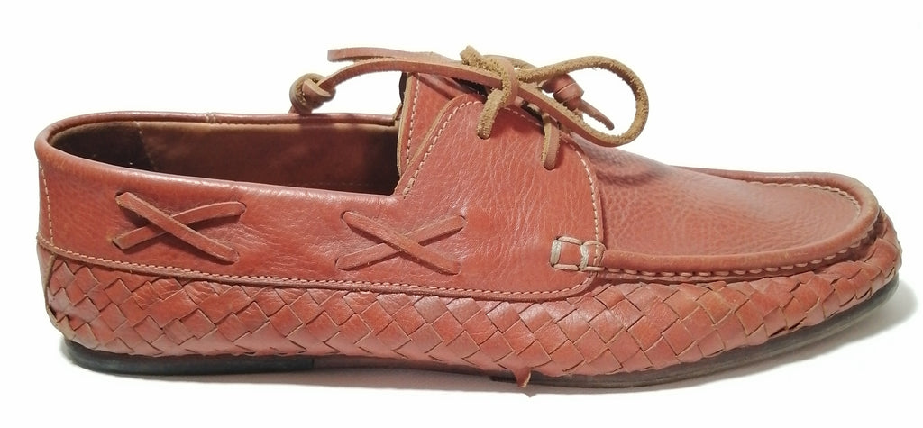Viera By Bagaze Tan Leather Men's Boat Shoes