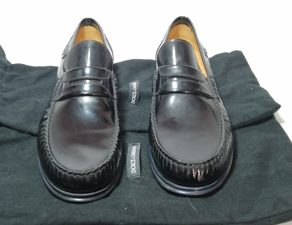 Dolce & Gabbana Men's Black Patent Leather Loafers | Gently Used ...
