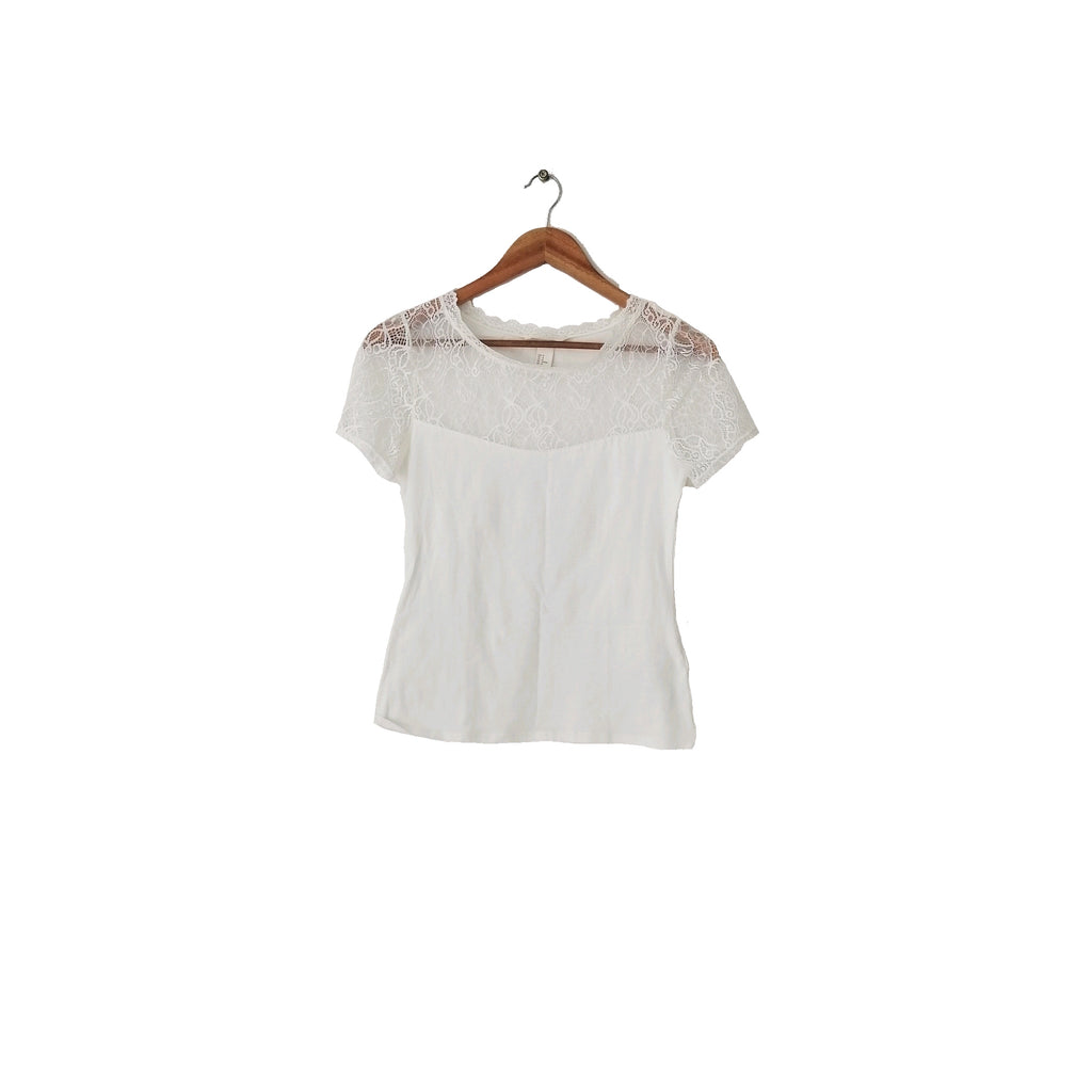 H&M White Lace Shirt