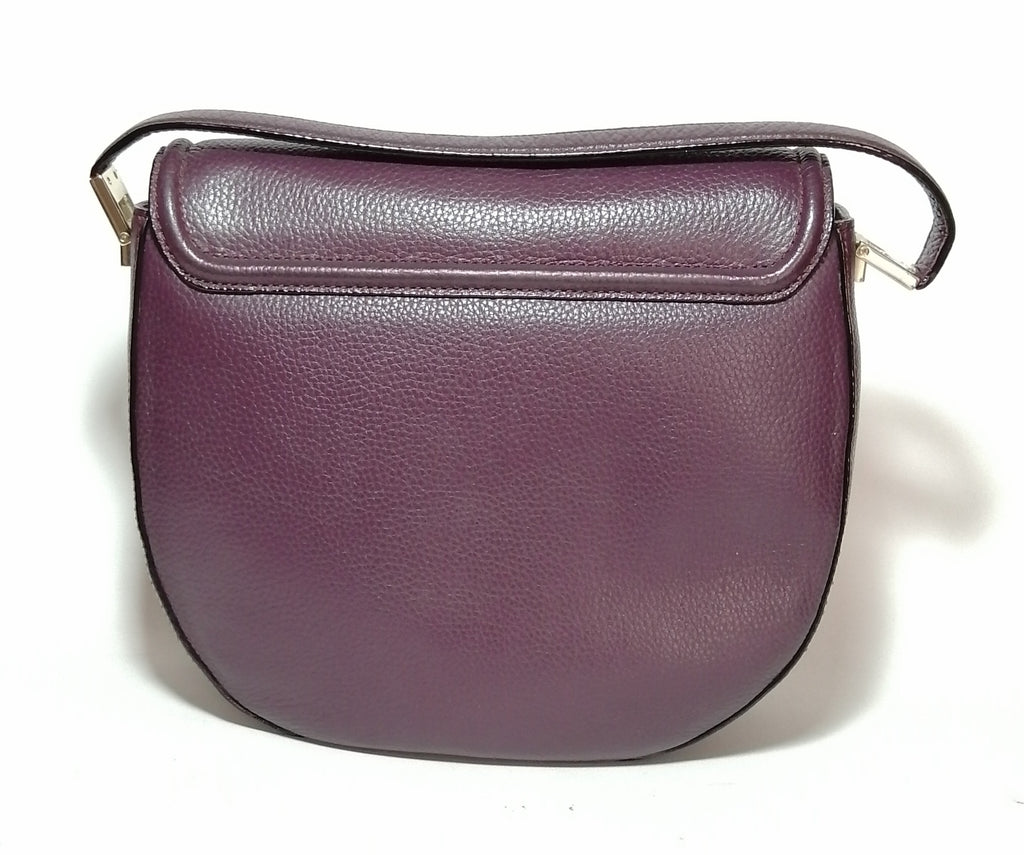 Kate Spade Oliver Street Lilly Purple Pebbled Leather Saddle Bag