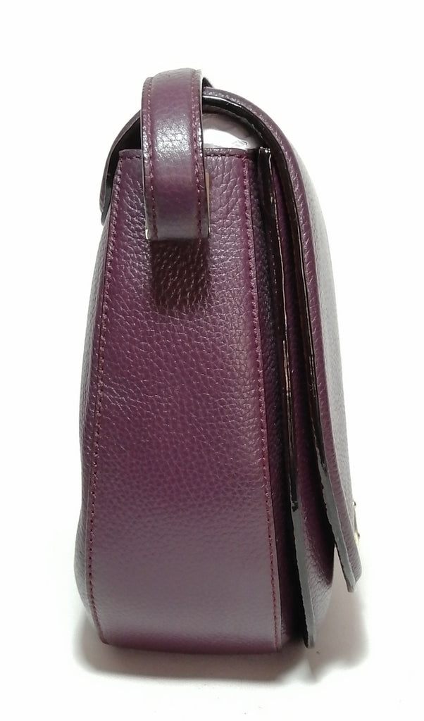 Kate Spade Oliver Street Lilly Purple Pebbled Leather Saddle Bag