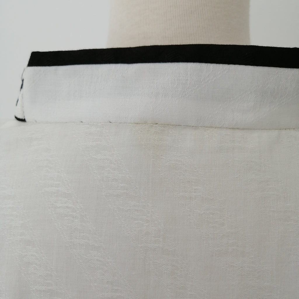 Elan Essentials White Japanese Print Cotton Kurta