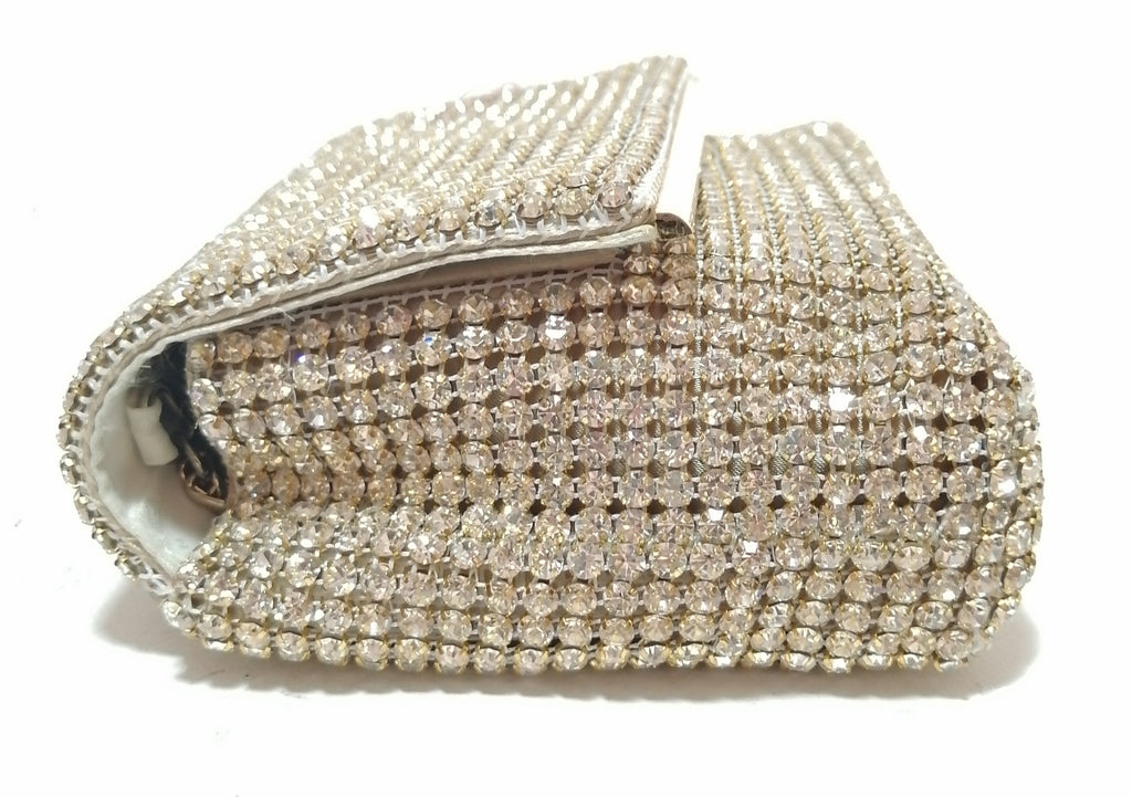 Dune Gold Diamante Embellished Clutch Bag