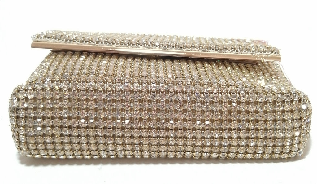 Dune Gold Diamante Embellished Clutch Bag