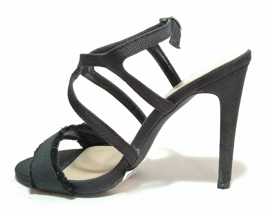 Navy Rope Ankle Strap Block Heel Sandals | New Look