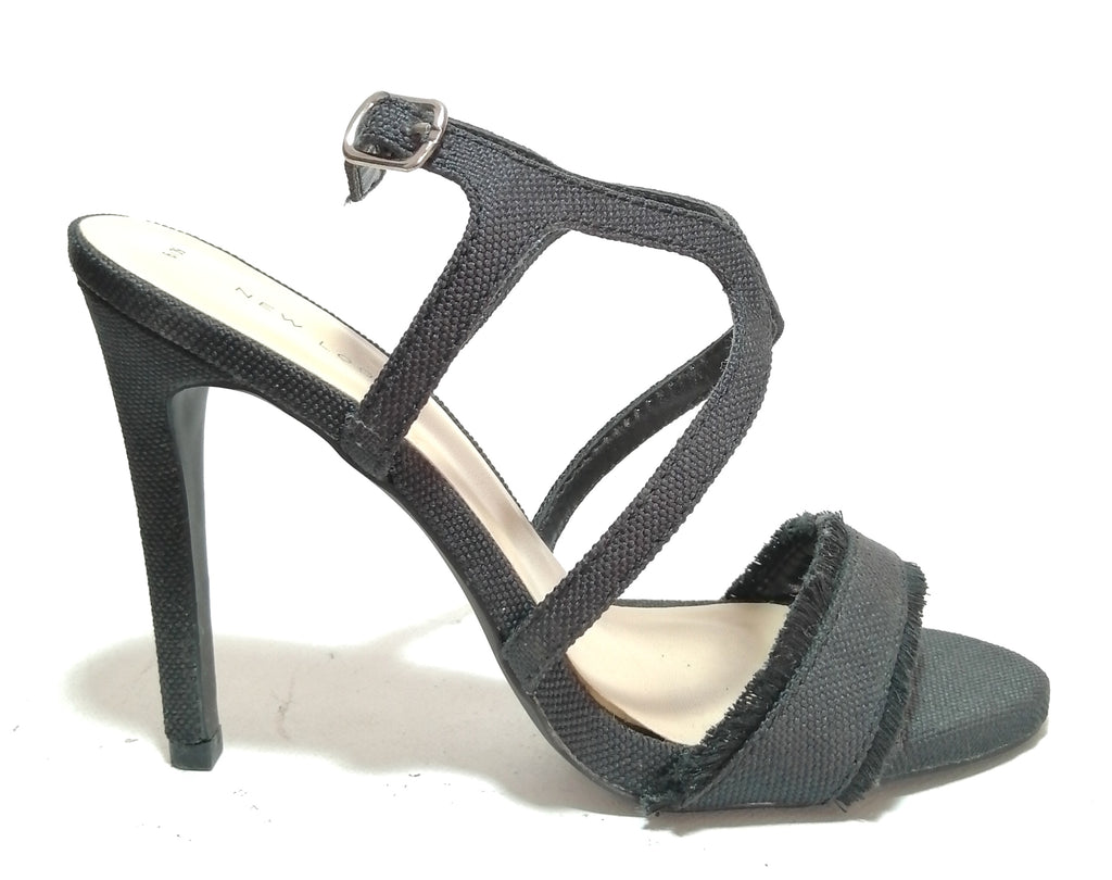 Crystal Cut Black Strappy Heeled Platform Sandals With Diamante Buckles –  Club L London - USA