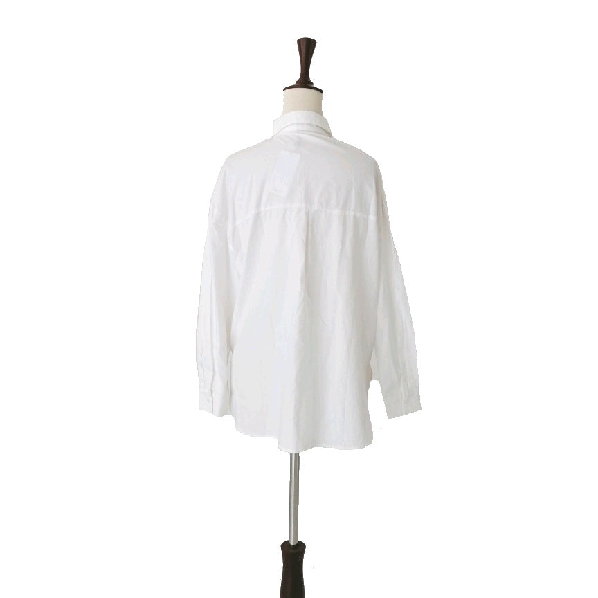Mango White Cotton Classic Shirt