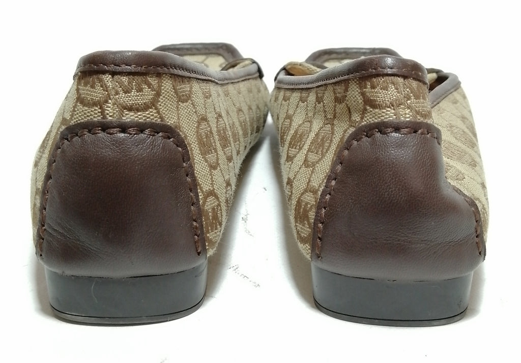 Michael Kors Beige Monogram Hamilton Loafers