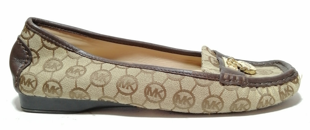 Michael Kors Beige Monogram Hamilton Loafers