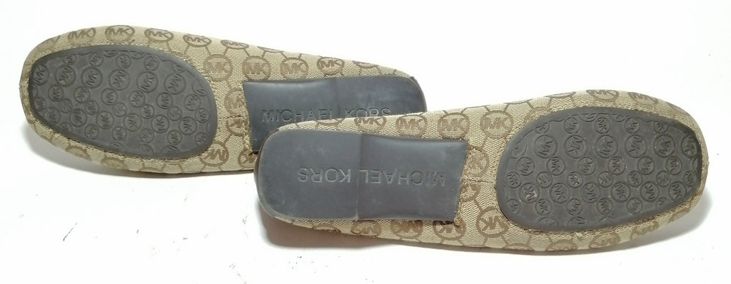 Michael Kors Beige Monogram Hamilton Loafers