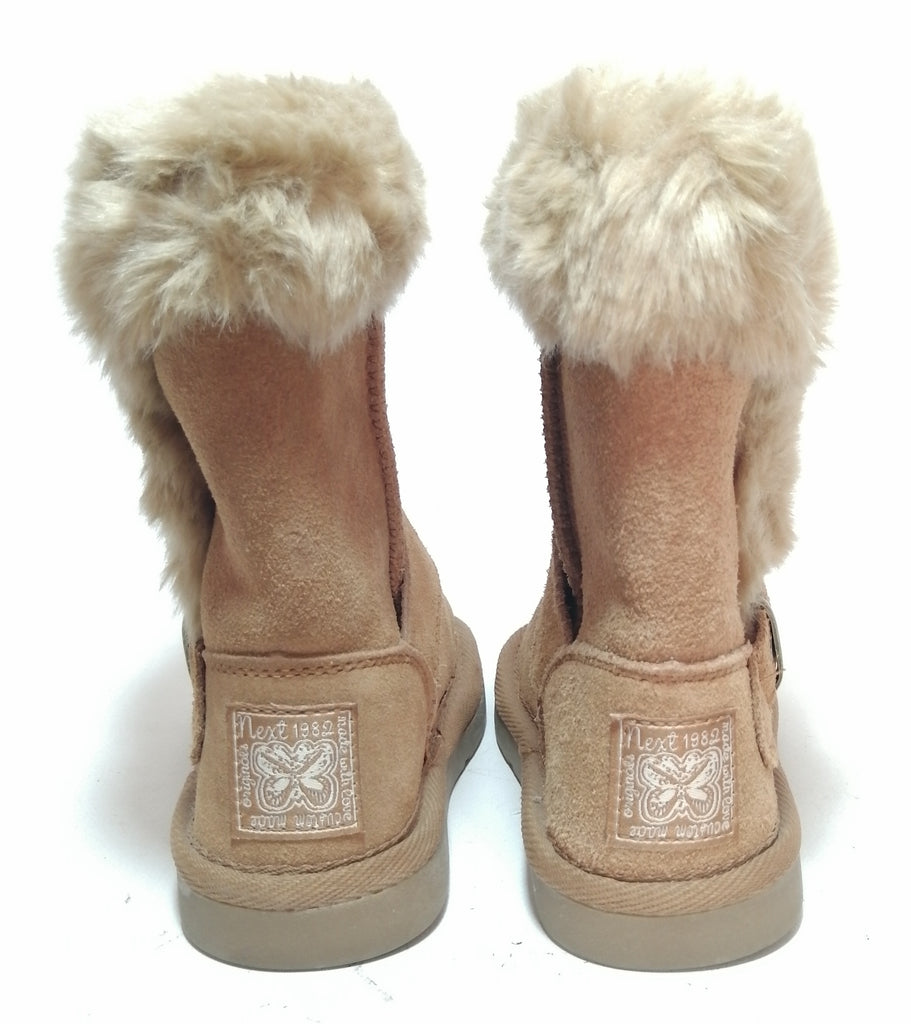 NEXT Brown Suede & Fur Boots (9 years)