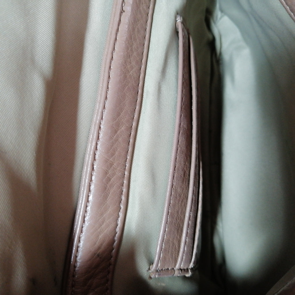 Tory Burch REVA Beige Leather Mini Crossbody Bag